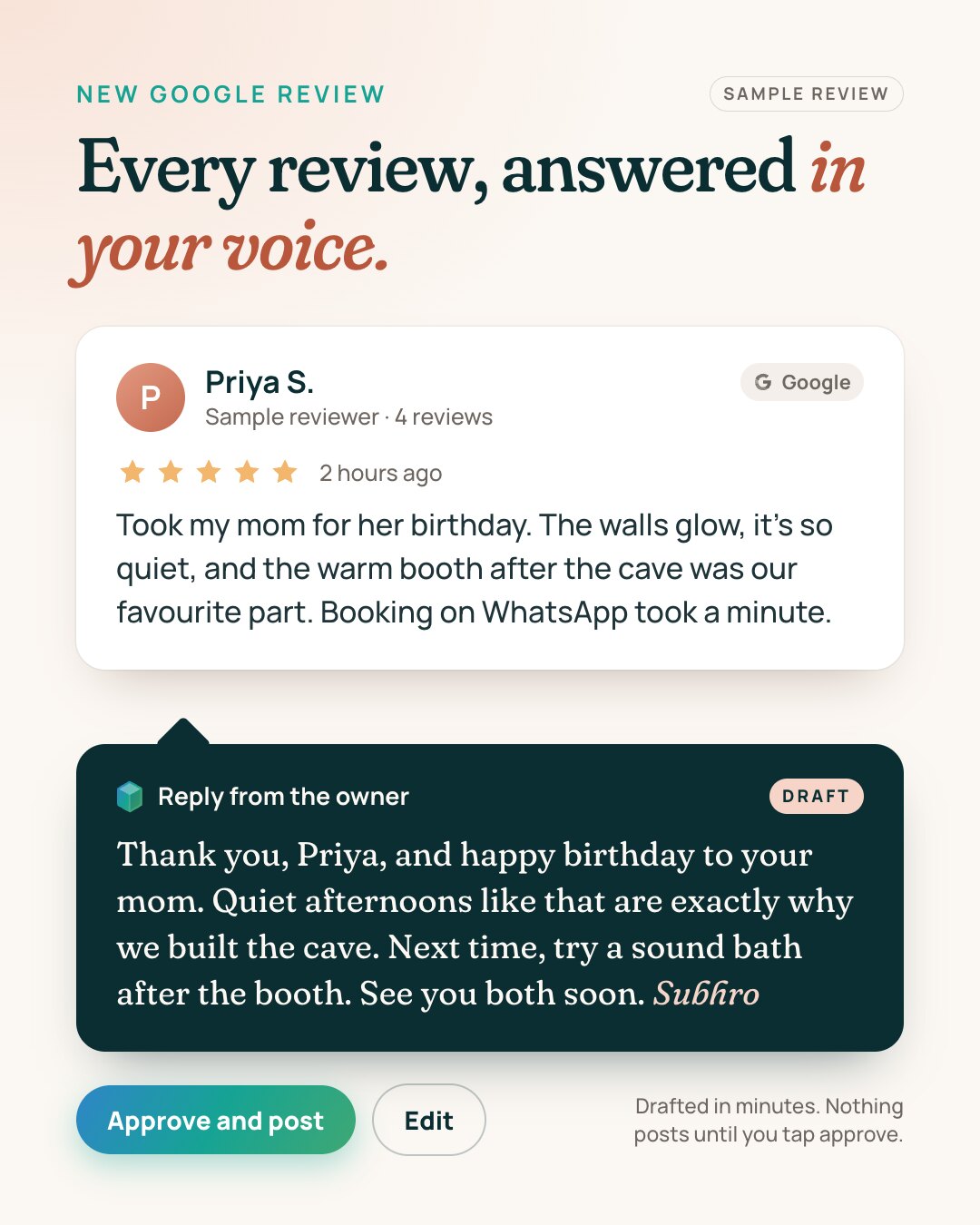 Review reply